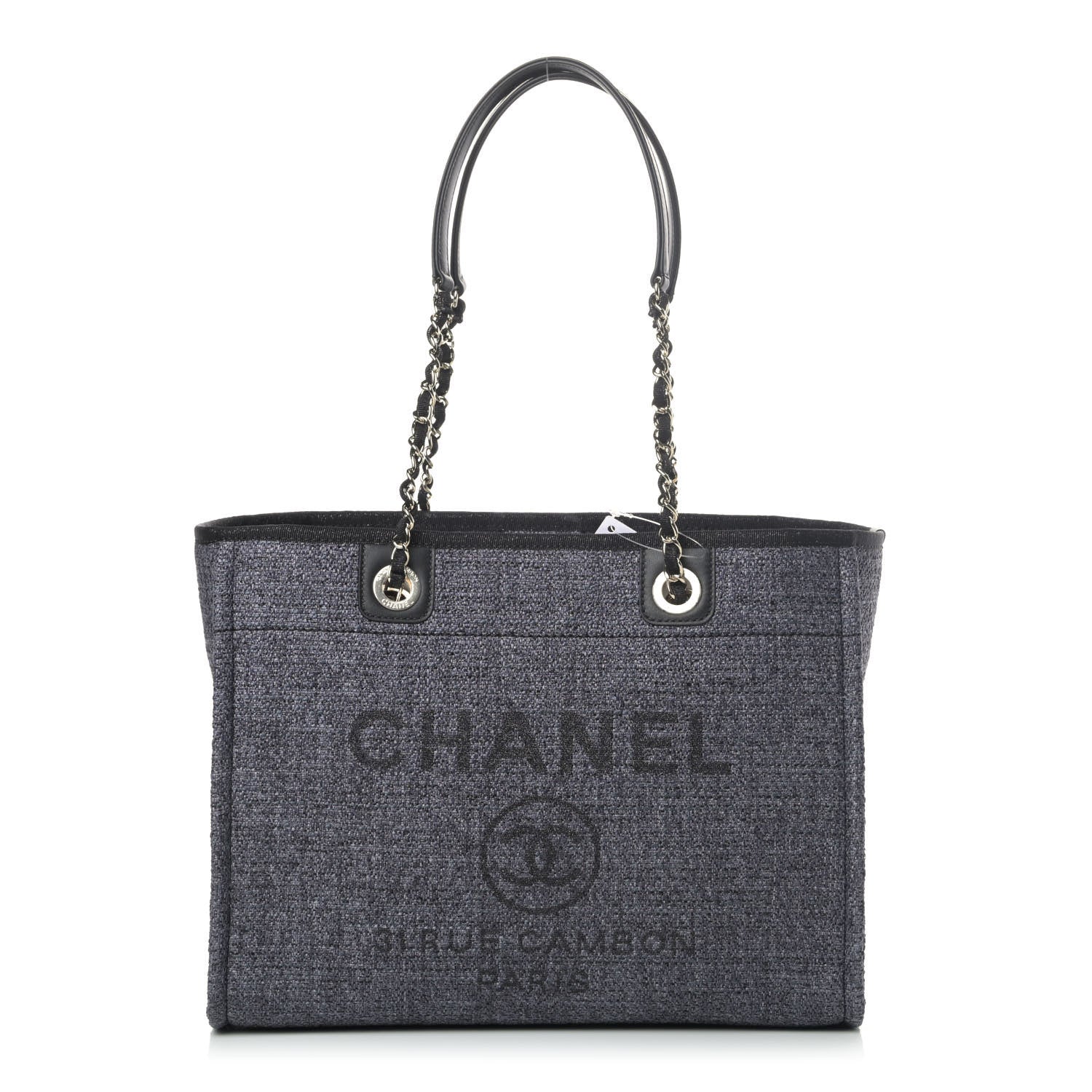 Chanel Lurex Boucle Small Deauville Tote Black 1 of 4