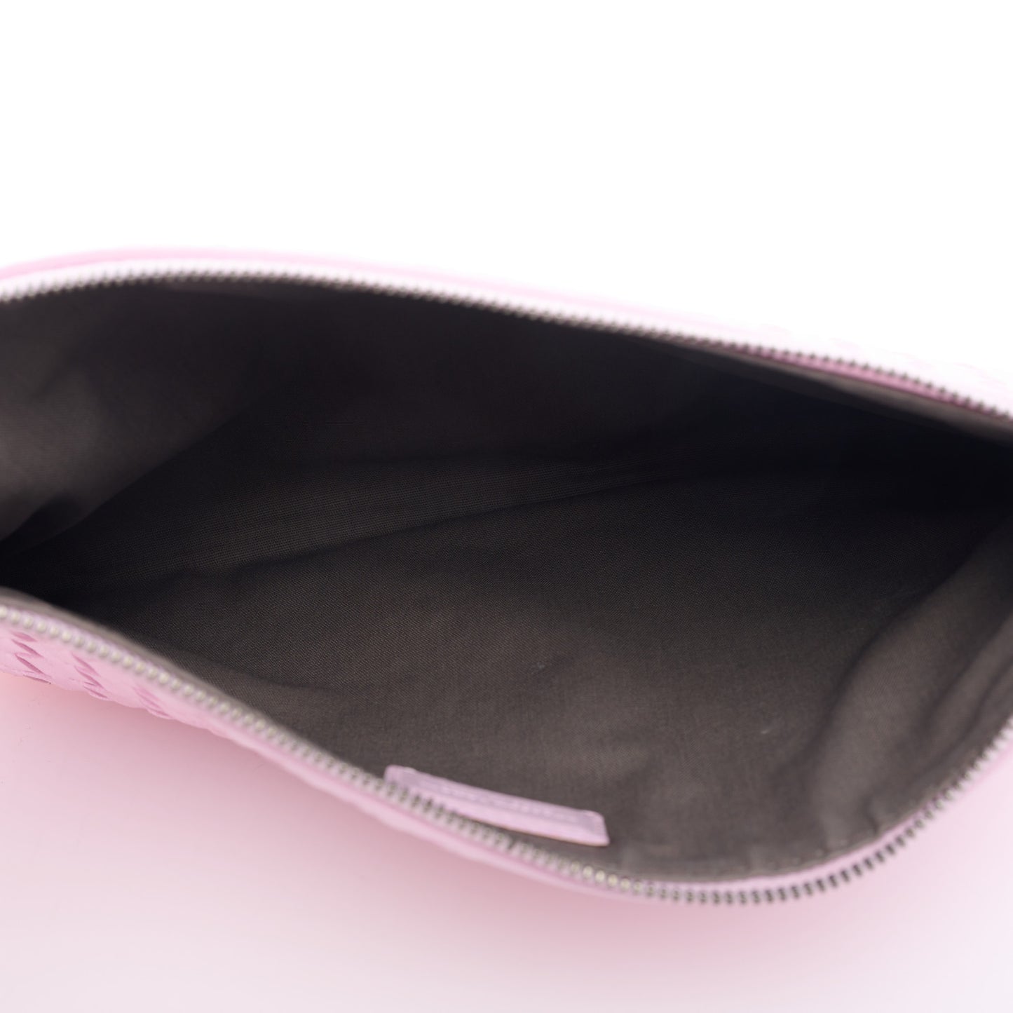 Nappa Intrecciato Medium Zip Pouch Pink
