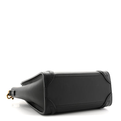 Celine Smooth Calfskin Nano Luggage Black 4 of 11