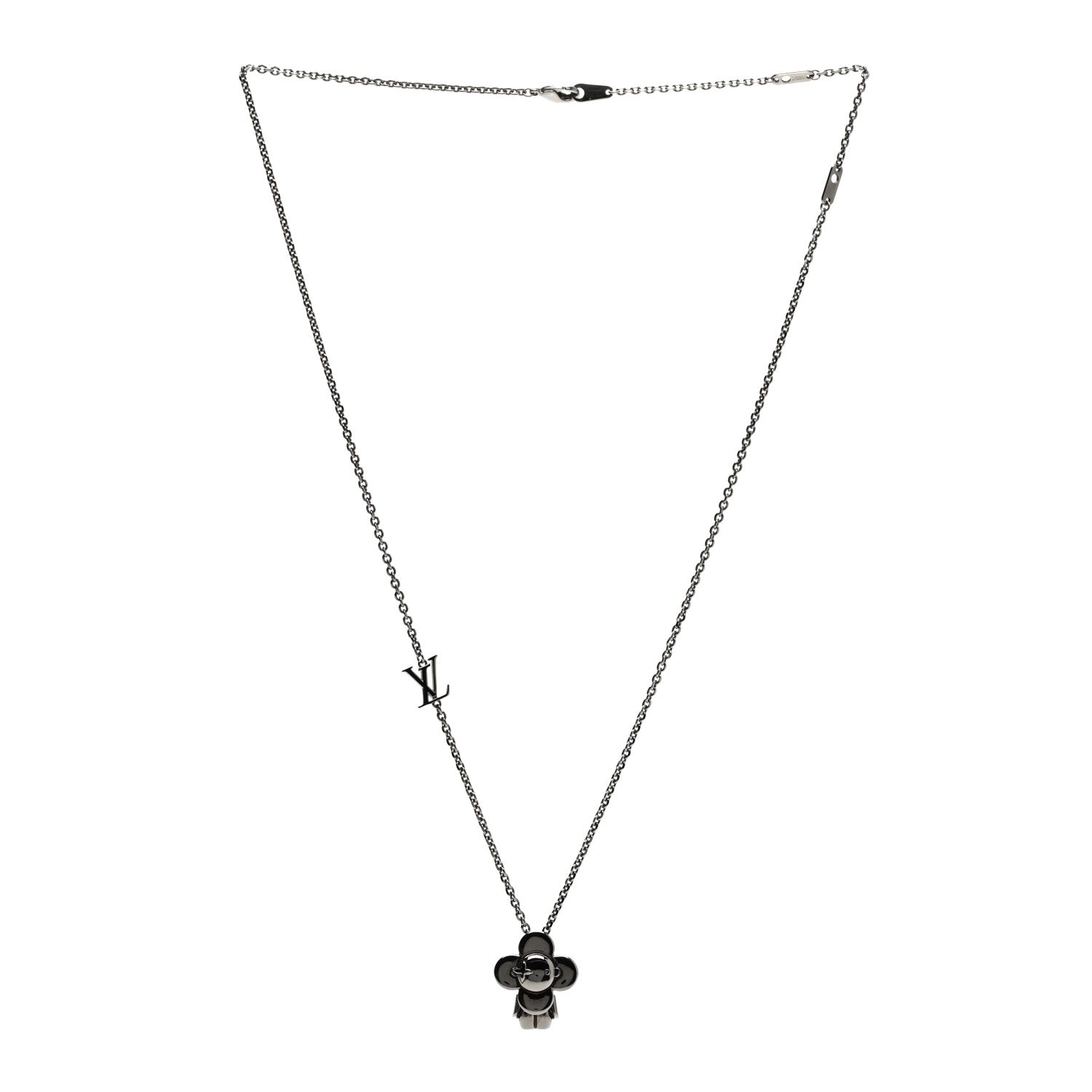 Louis Vuitton Monogram Eclipse Vivienne Pendant Necklace 3 of 7