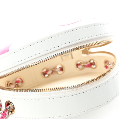 Chanel Lambskin Coco Lifesaver Round Bag Pink White 4 of 4