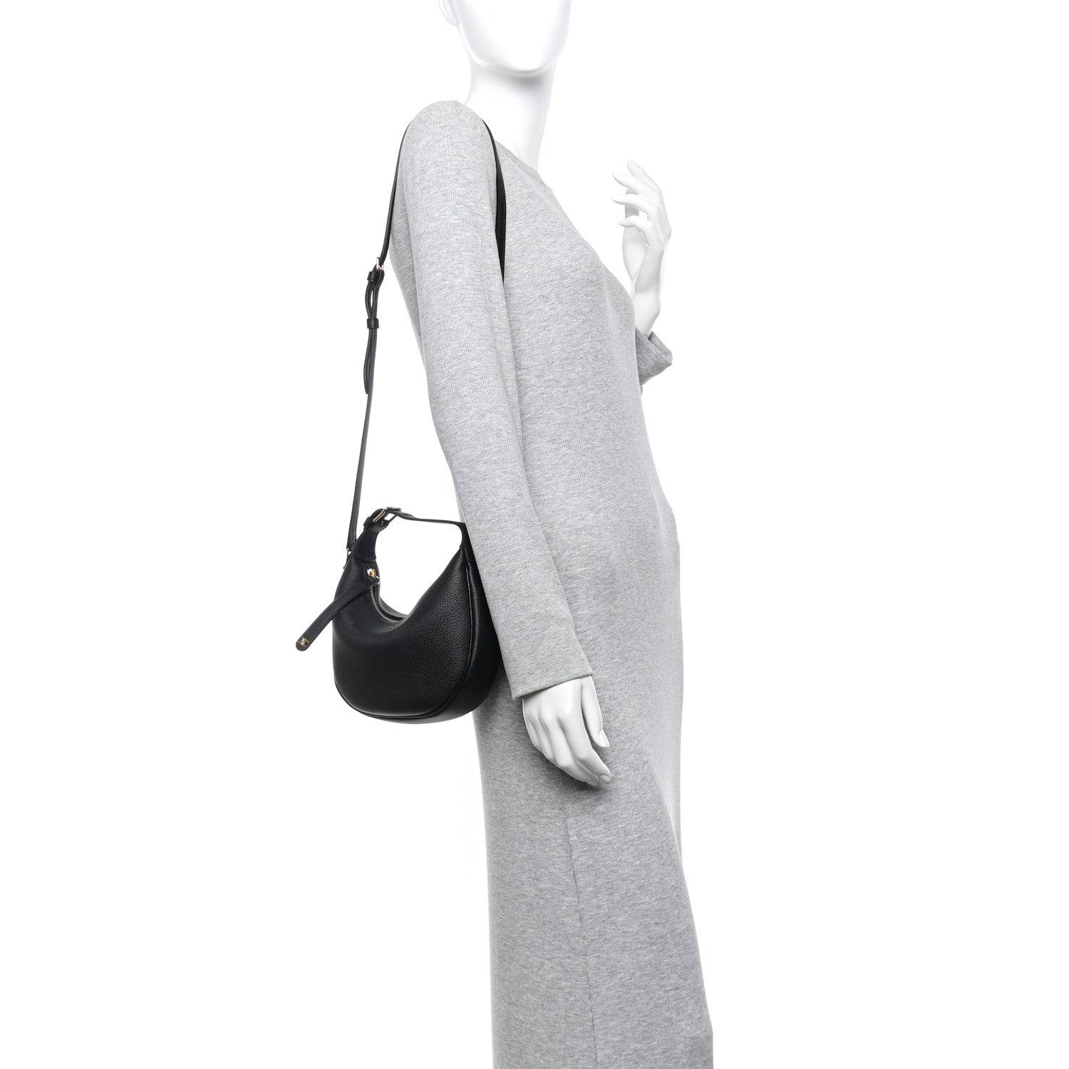 Celine Supple Grained Calfskin Teen Lulu Shoulder Bag Black 2 of 10
