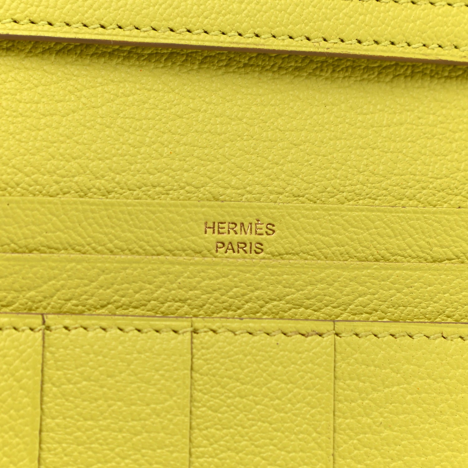 Hermes Chevre Mysore Bearn Gusset Wallet Lime 6 of 8