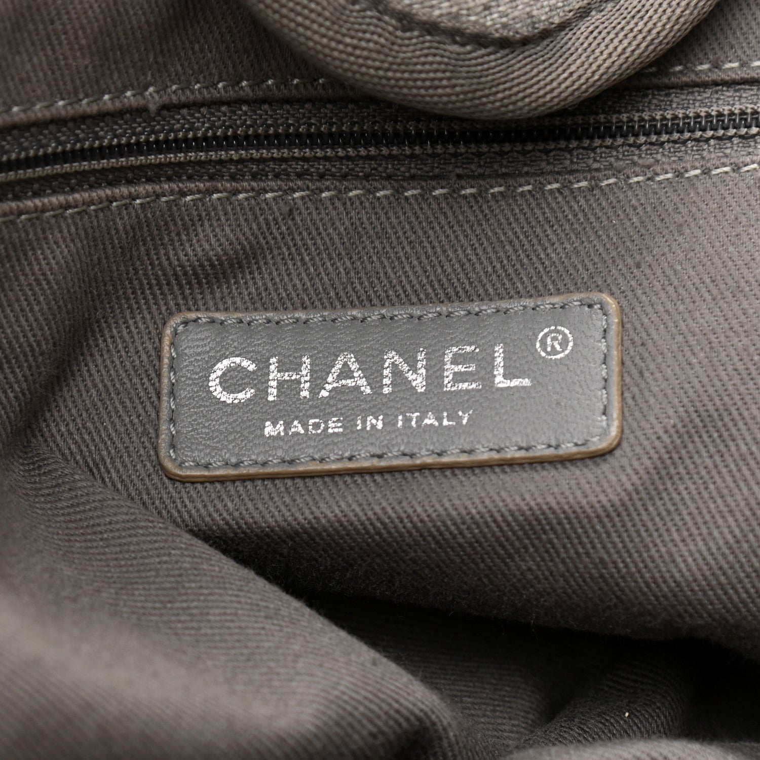Chanel Canvas Large Deauville Tote Grey 5 of 13