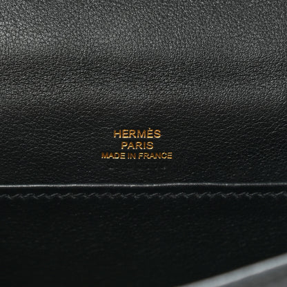 Hermes Swift Kelly Pochette Clutch Black 5 of 8