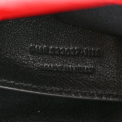 Saint Laurent Crinkled Calfskin Matelasse Monogram Baby Niki Chain Satchel Rouge Eros 7 of 10