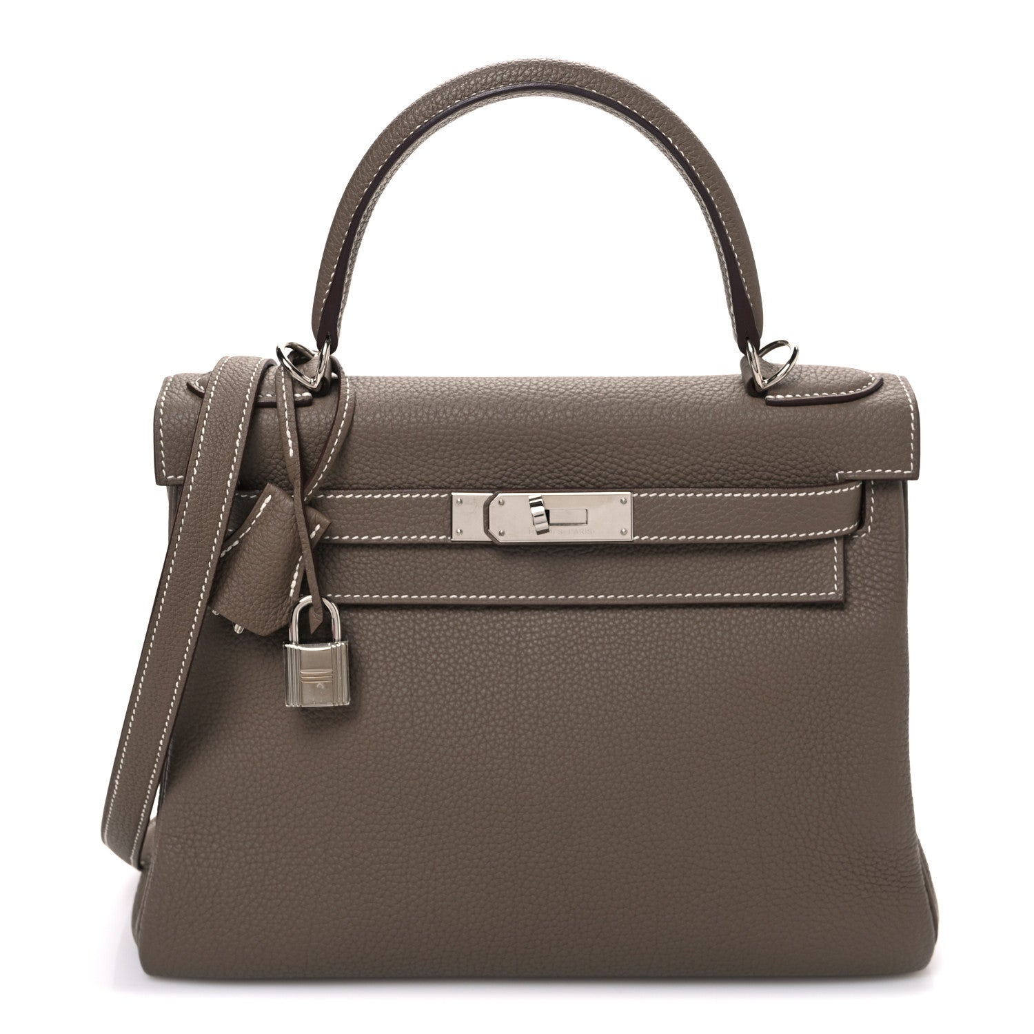 Hermes Togo Kelly Retourne 28 Etoupe 1 of 11