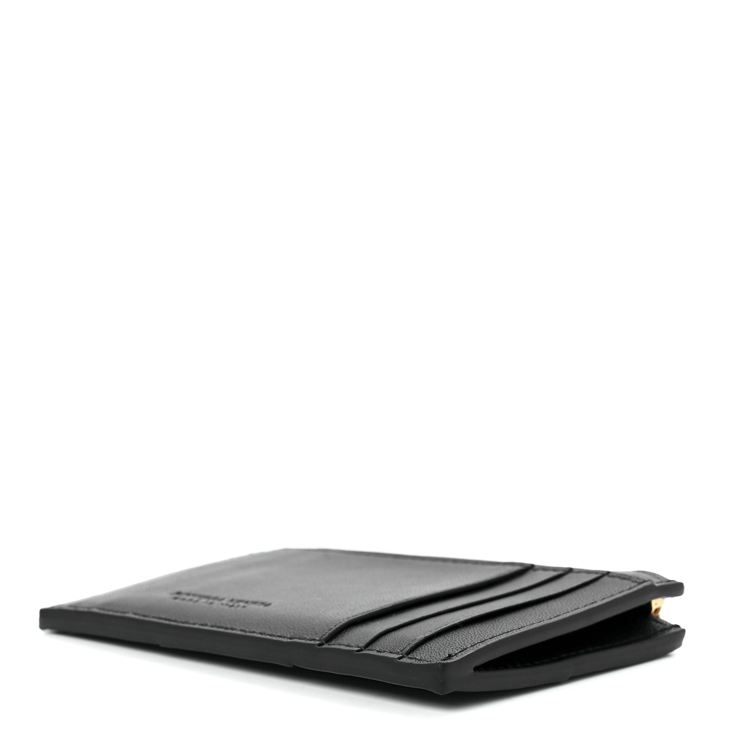 Nappa Maxi Intrecciato Zipped Card Case Black