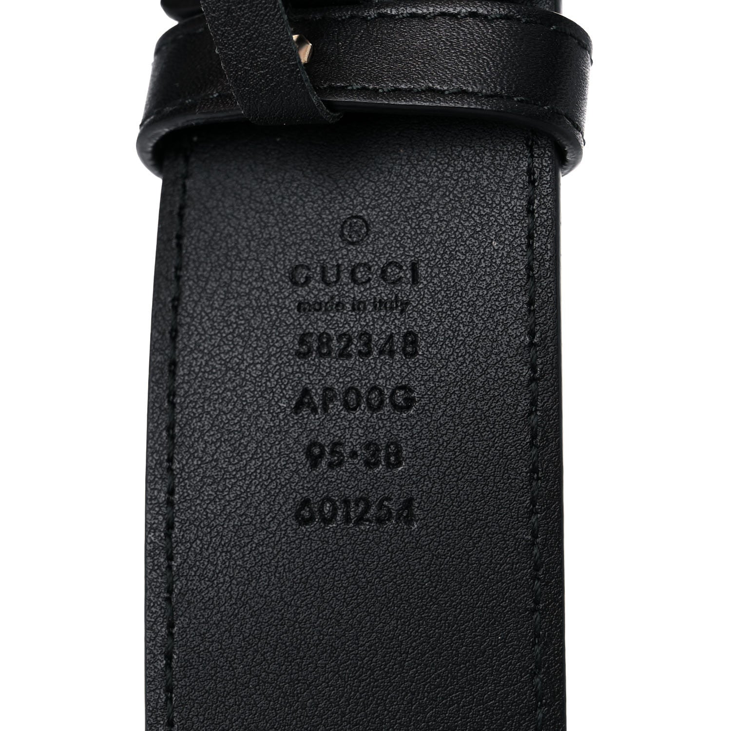 Gucci Moon Calfskin Scales Double G 40mm Belt 95 38 Black 3 of 6