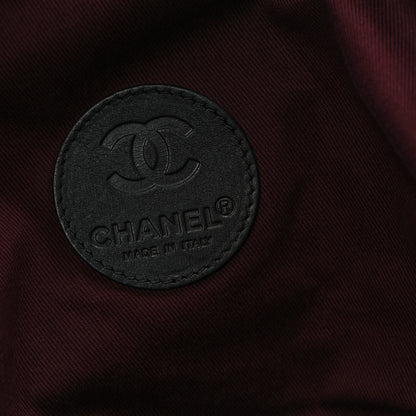Chanel Coated Canvas Quilted Large Garment Travel Bag Black 5 of 12