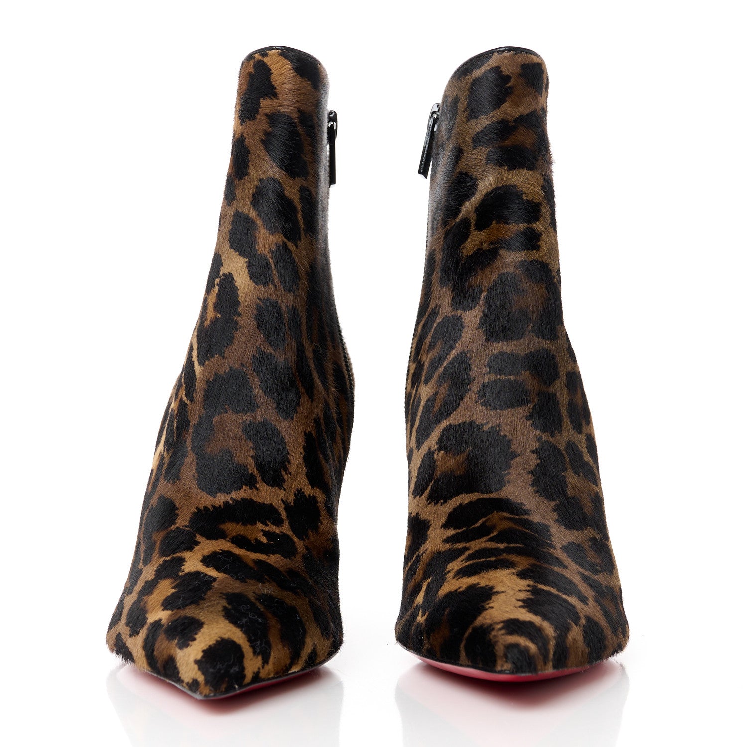 Christian Louboutin Pony Hair Leopard Print So Kate Booty 85 Ankle Boots 37.5 2 of 7