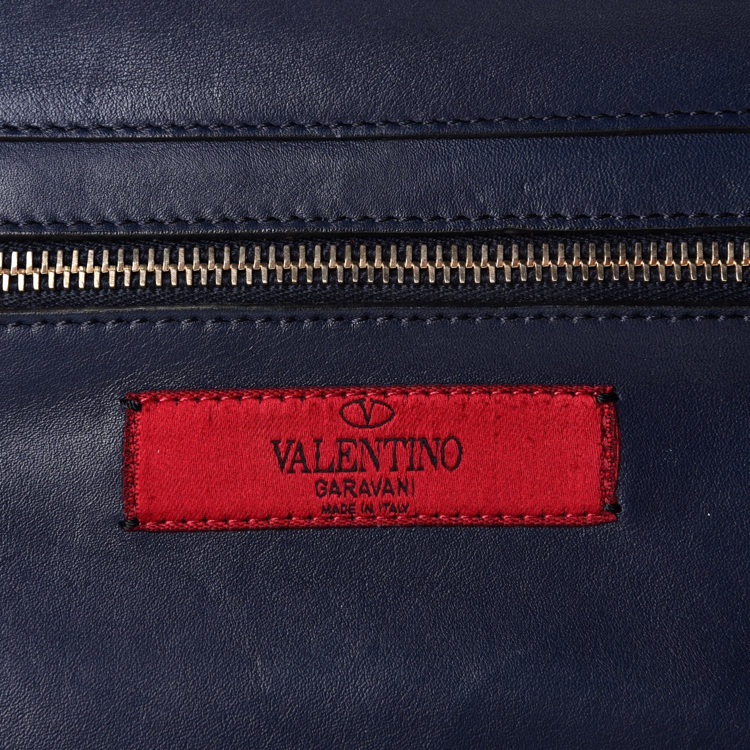 Valentino Garavani Vitello Small Rockstud Tote Marine 4 of 10