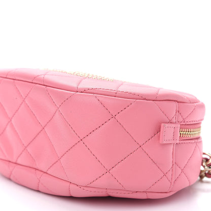 Chanel Lambskin Quilted Studded Camera Case Pink 9 of 9