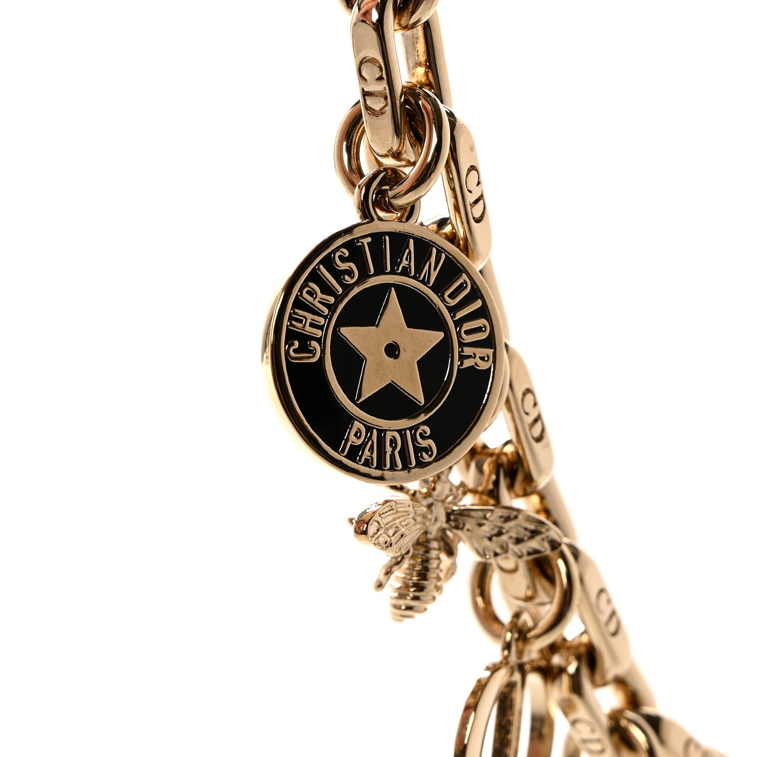 Christian Dior Lacquer 30 Montaigne Bag Charm Gold 3 of 4