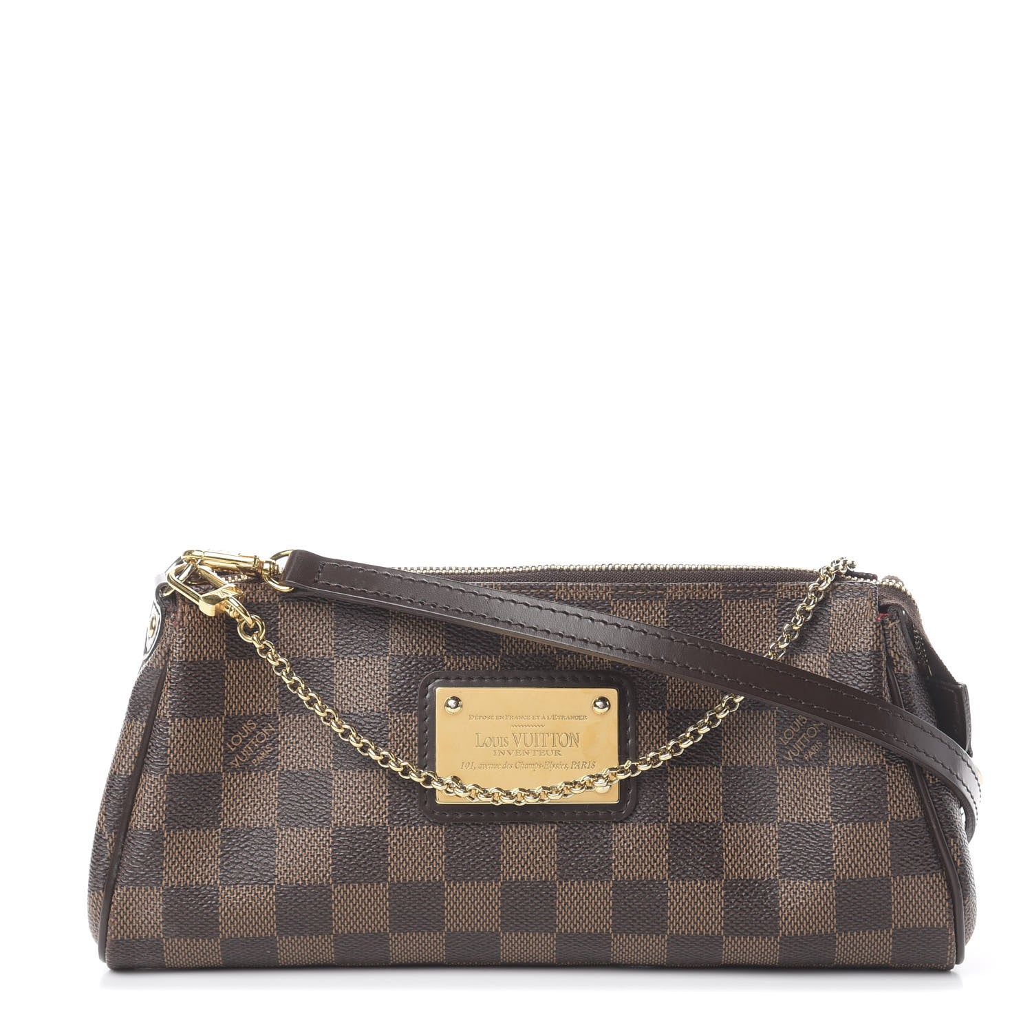 Louis Vuitton Damier Ebene Eva Clutch 1 of 9