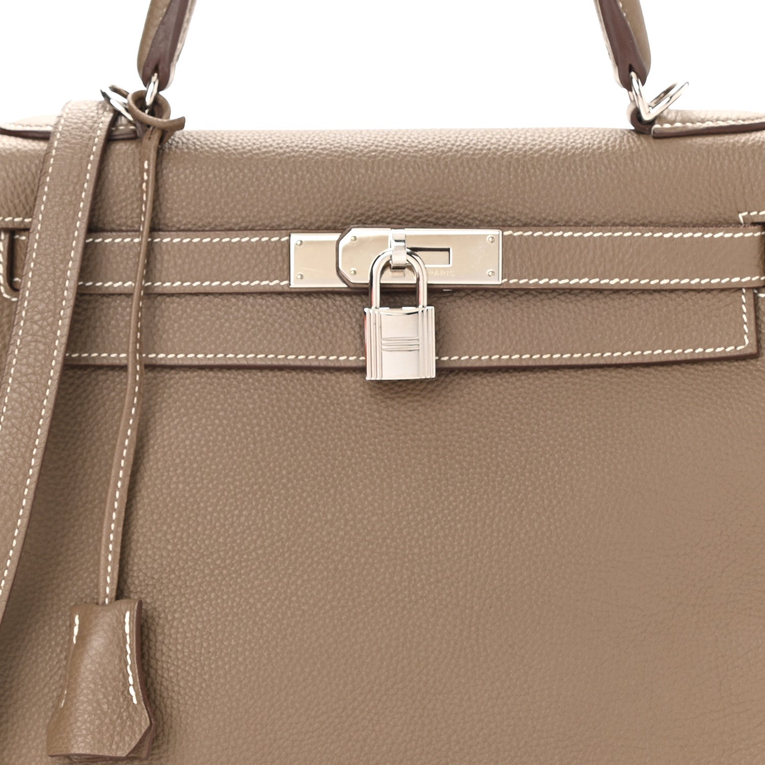 Hermes Togo Kelly Retourne 28 Etoupe 8 of 17