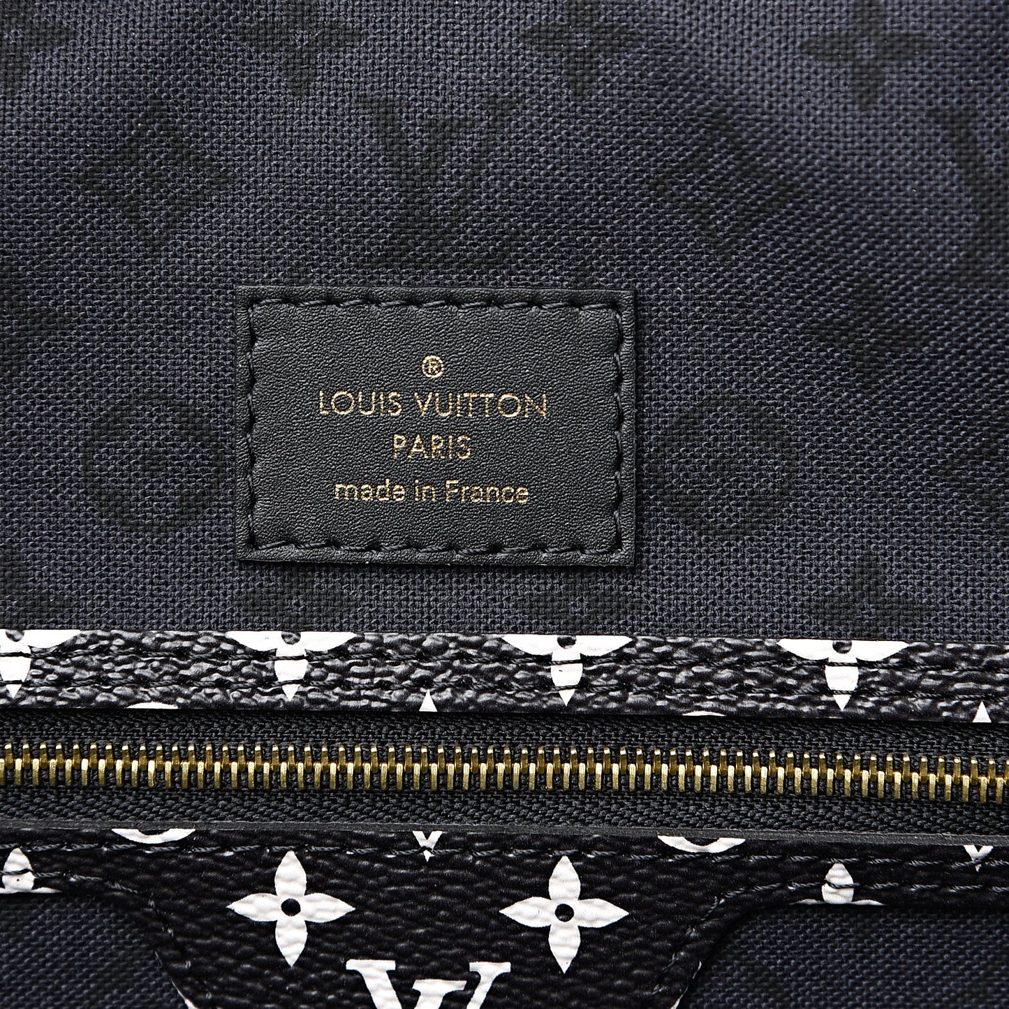 Monogram Giant Crafty Neverfull MM Creme Rouge Black