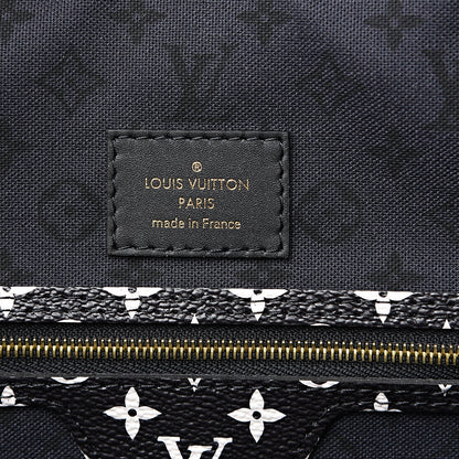 Louis Vuitton Monogram Giant Crafty Neverfull MM Creme Rouge Black 5 of 9
