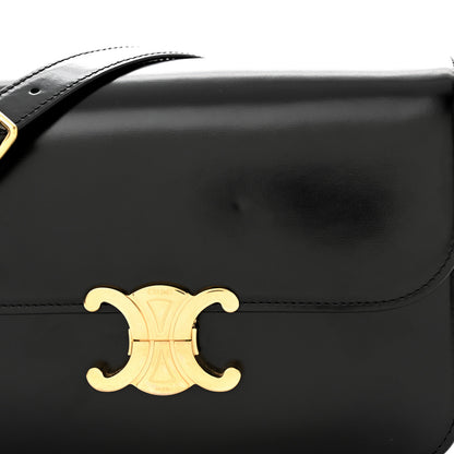 Celine Shiny Calfskin Medium Triomphe Black 11 of 14