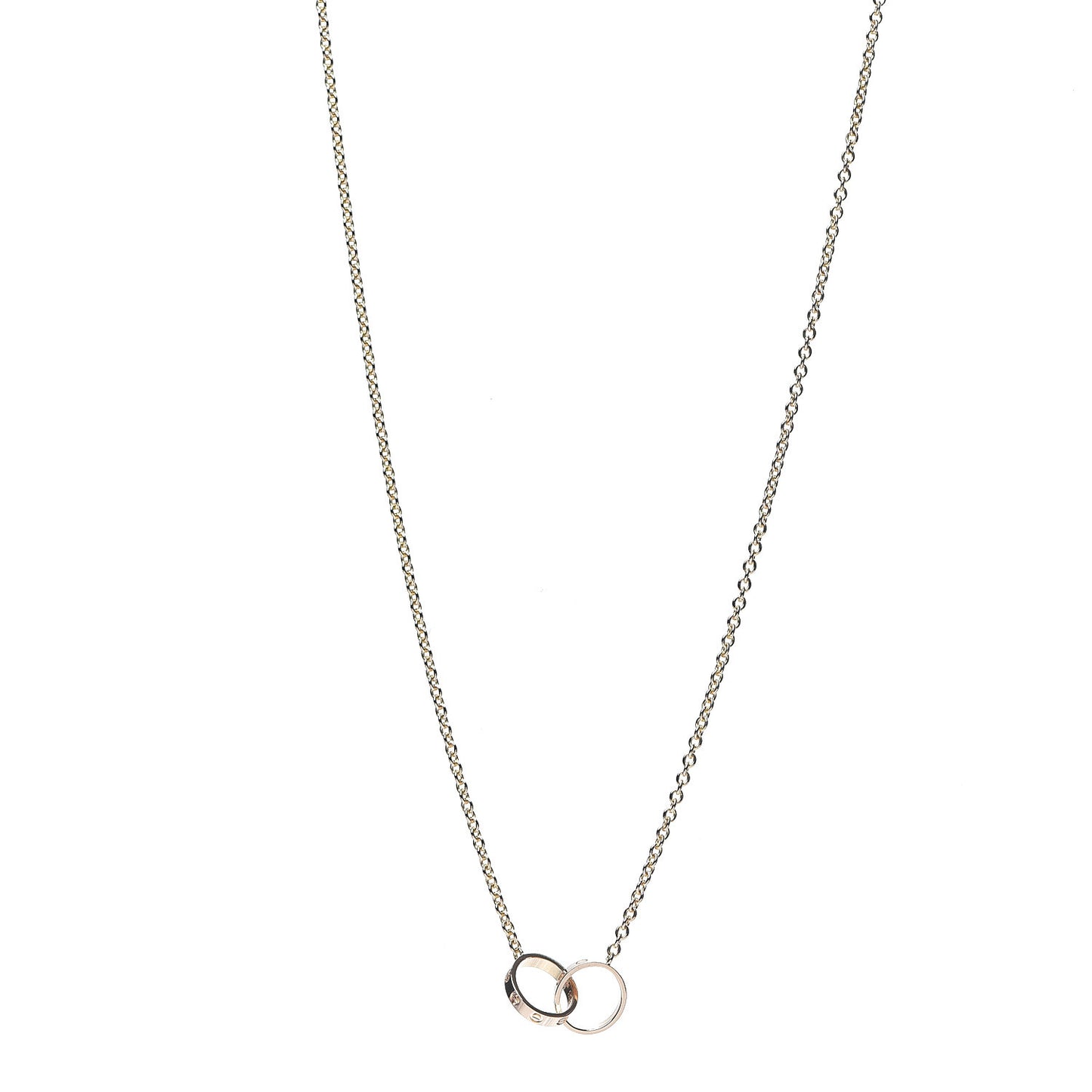 18K Pink Gold Interlocking LOVE Necklace