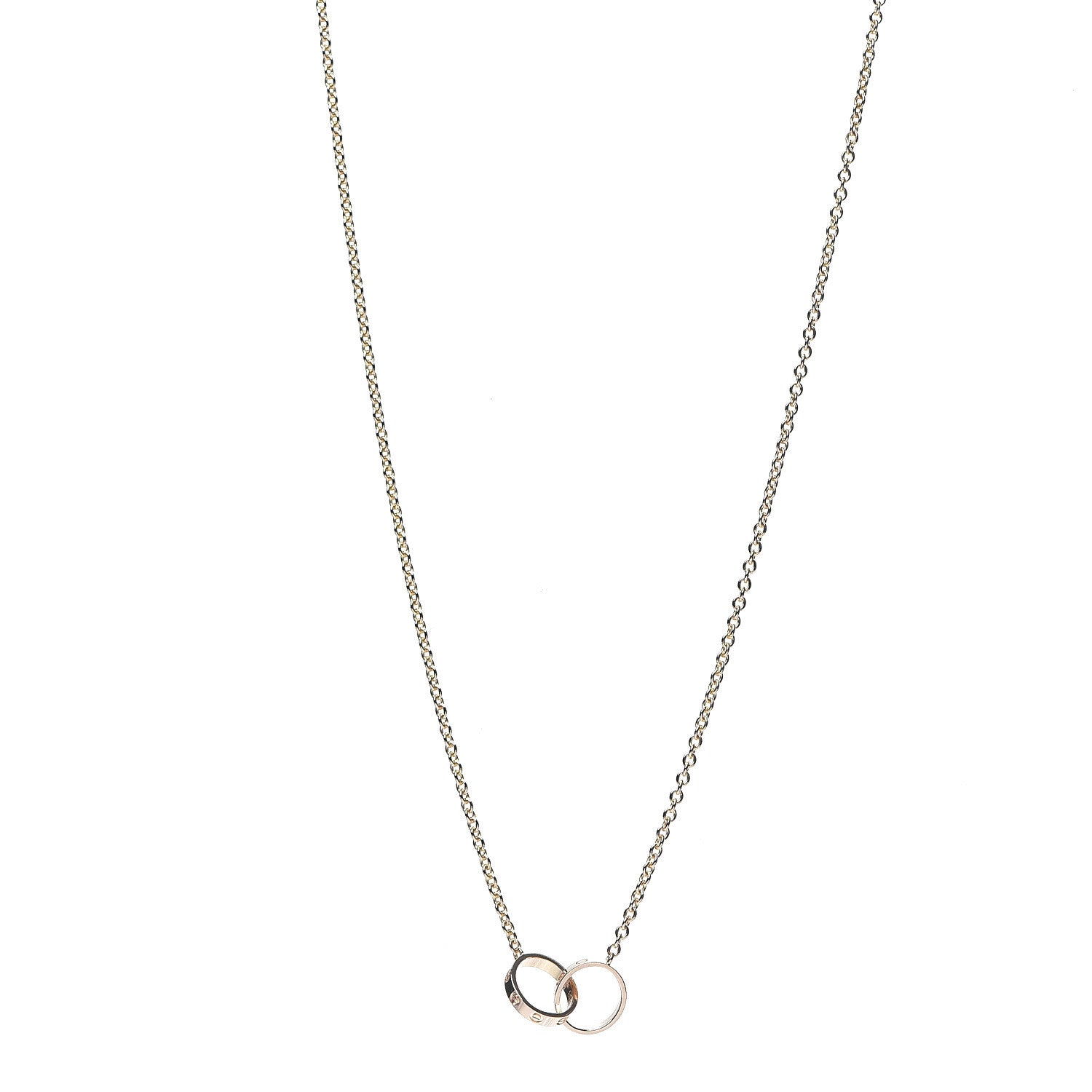 Cartier 18K Pink Gold Interlocking LOVE Necklace 1 of 8