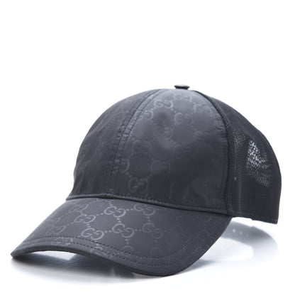 Gucci Nylon Monogram Baseball Hat M Black 1 of 7
