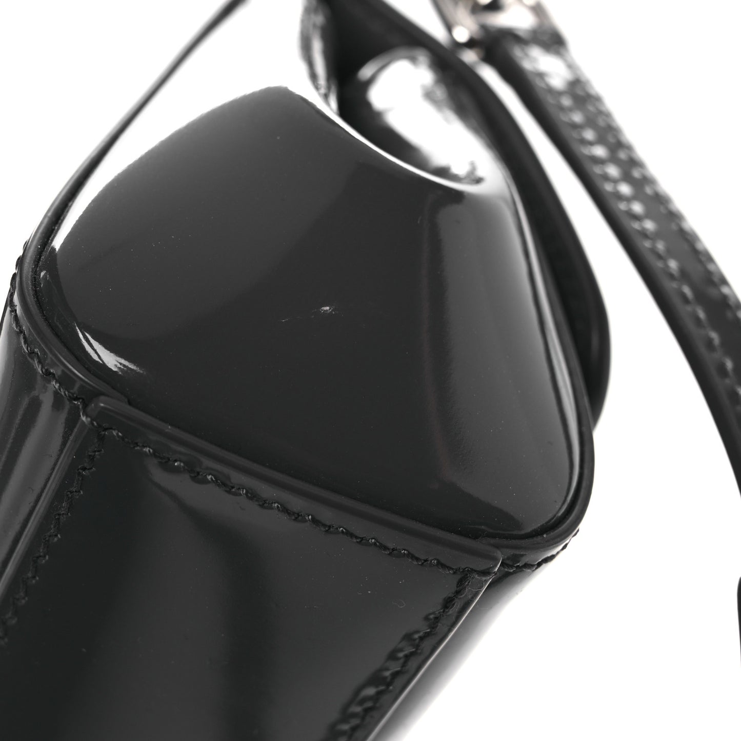 Patent Small Miss Sicily Satchel Grey