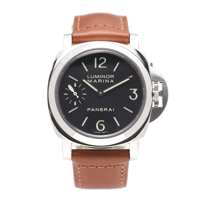 Panerai Stainless Steel Calfskin 44mm Luminor Marina Manual Winding Watch Black PAM00111 1 of 5