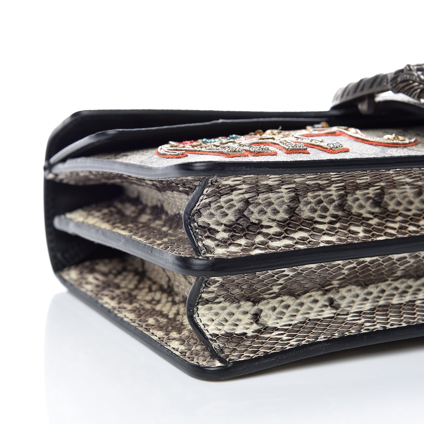 GG Supreme Monogram Elaphe Elephant Embroidered Small Dionysus Shoulder Bag