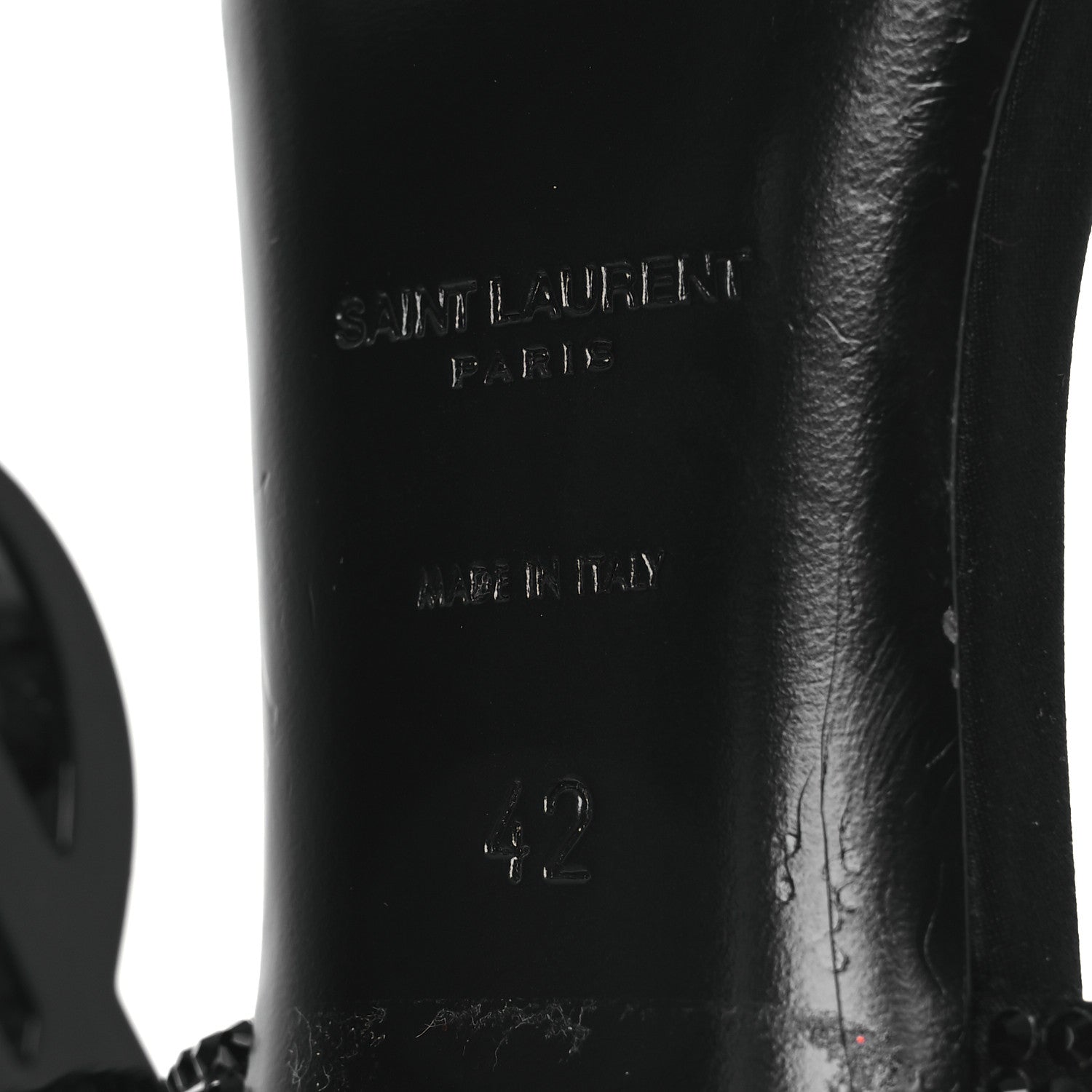 Saint Laurent Satin Crystal Opyum 110 Sandals 42 Black 8 of 11