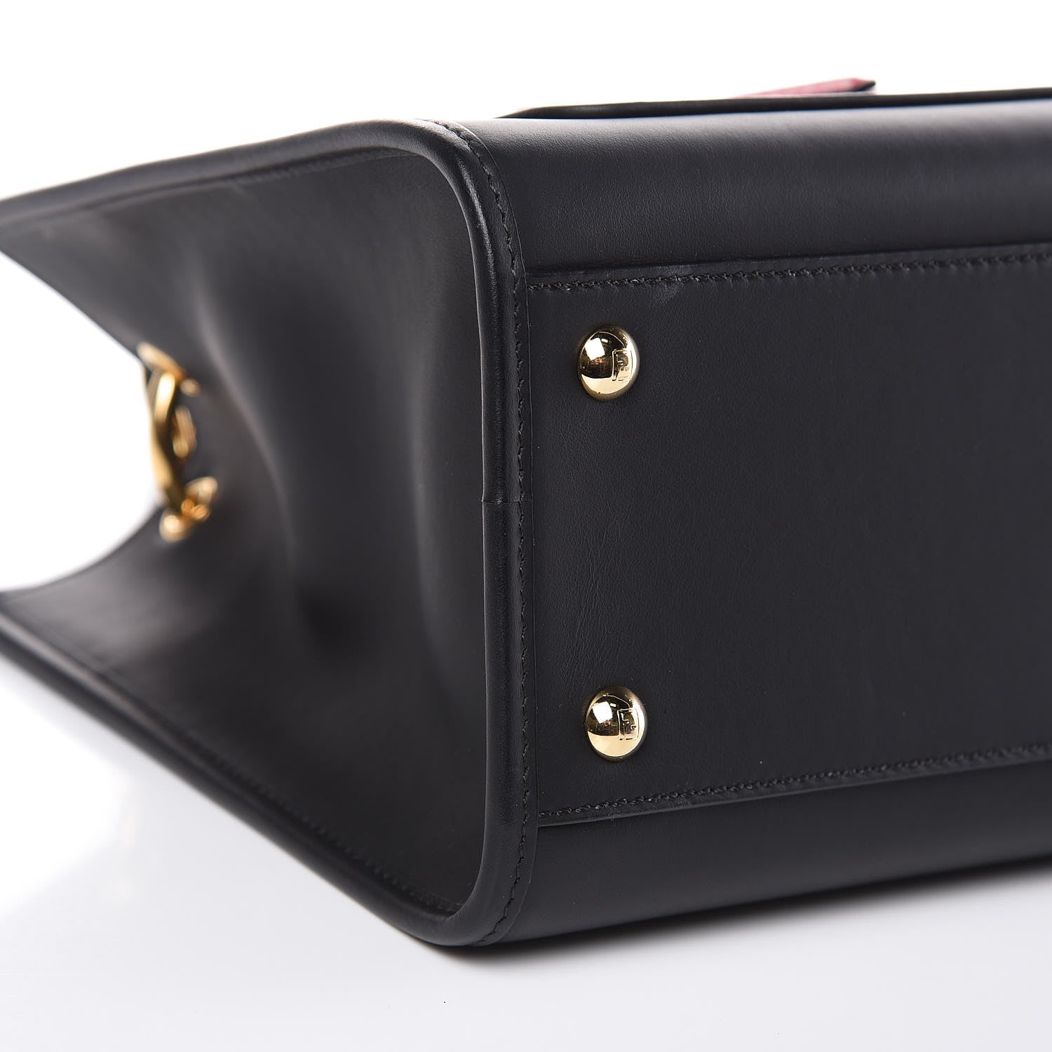Fendi Vitello Century F is Fendi FF 1974 Embossed Small Runaway Satchel Black Maya 8 of 11