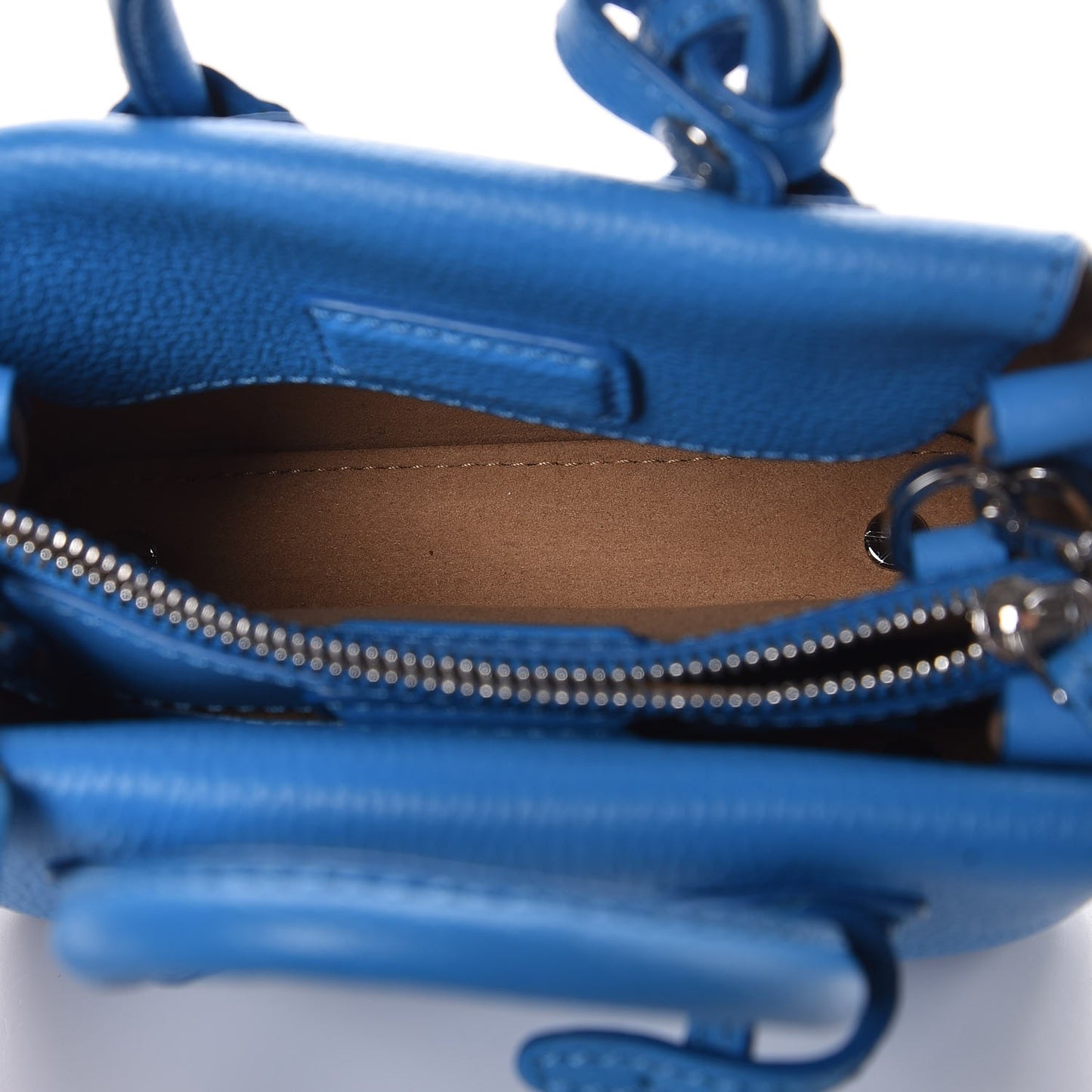 Grained Calfskin X-Mini Milla Tote Tile Blue