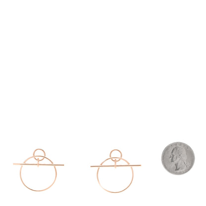 Hermes 18K Rose Gold PM Loop Earrings 2 of 4