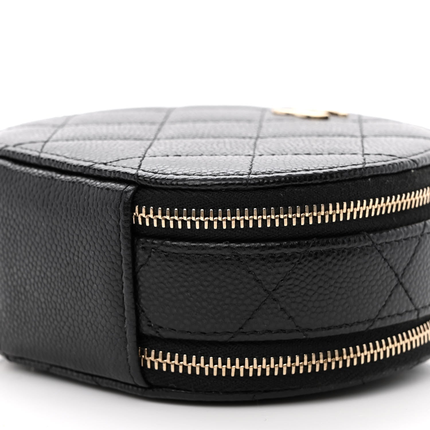 Chanel Caviar Quilted Round Handle With Care Vanity With Chain Black 9 of 12