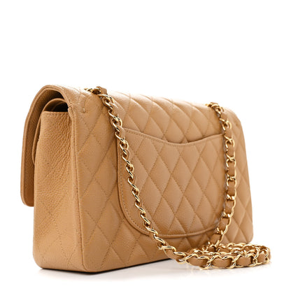 Chanel Caviar Quilted Medium Double Flap Beige 3 of 11