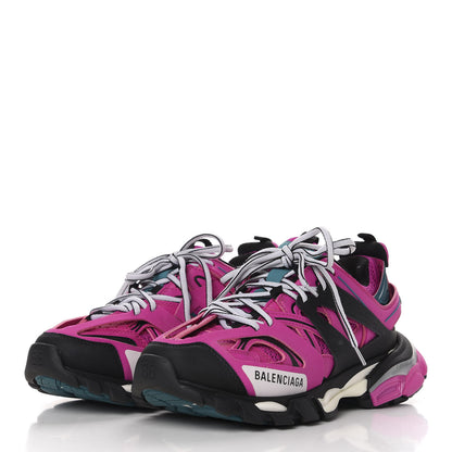 Balenciaga Mesh Fabric Womens Track Sneakers 37 Pink Black 3 of 9