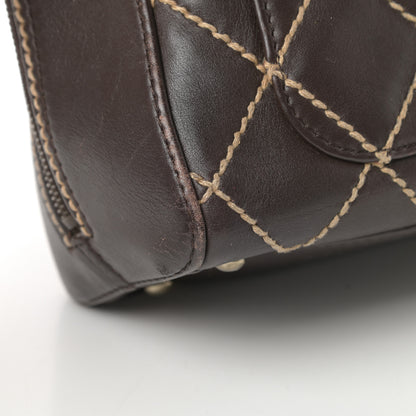 Chanel Calfskin Wild Stitch Top Handle Bag Brown 12 of 17