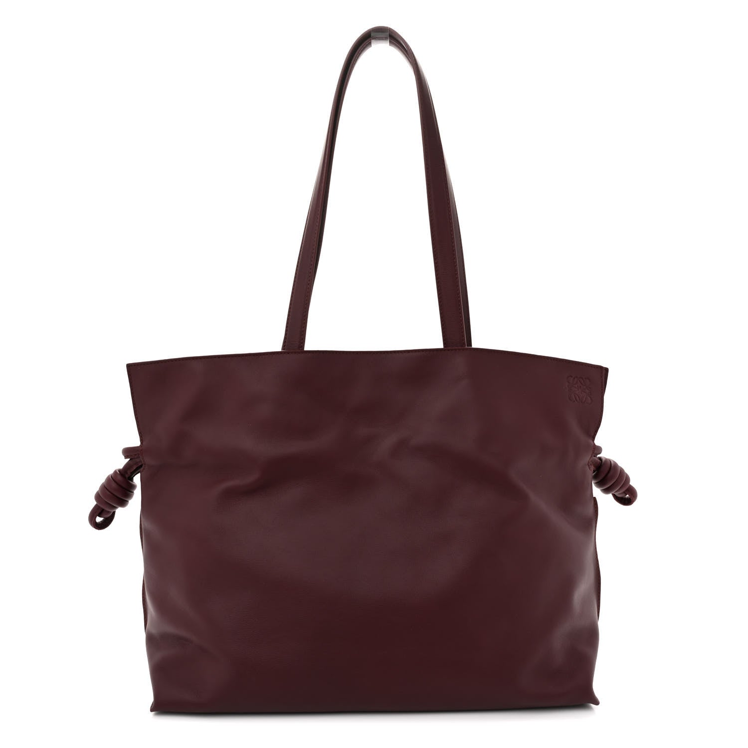 Loewe Calfskin Large Flamenco Knot Bag Dark Burgundy 1 of 10