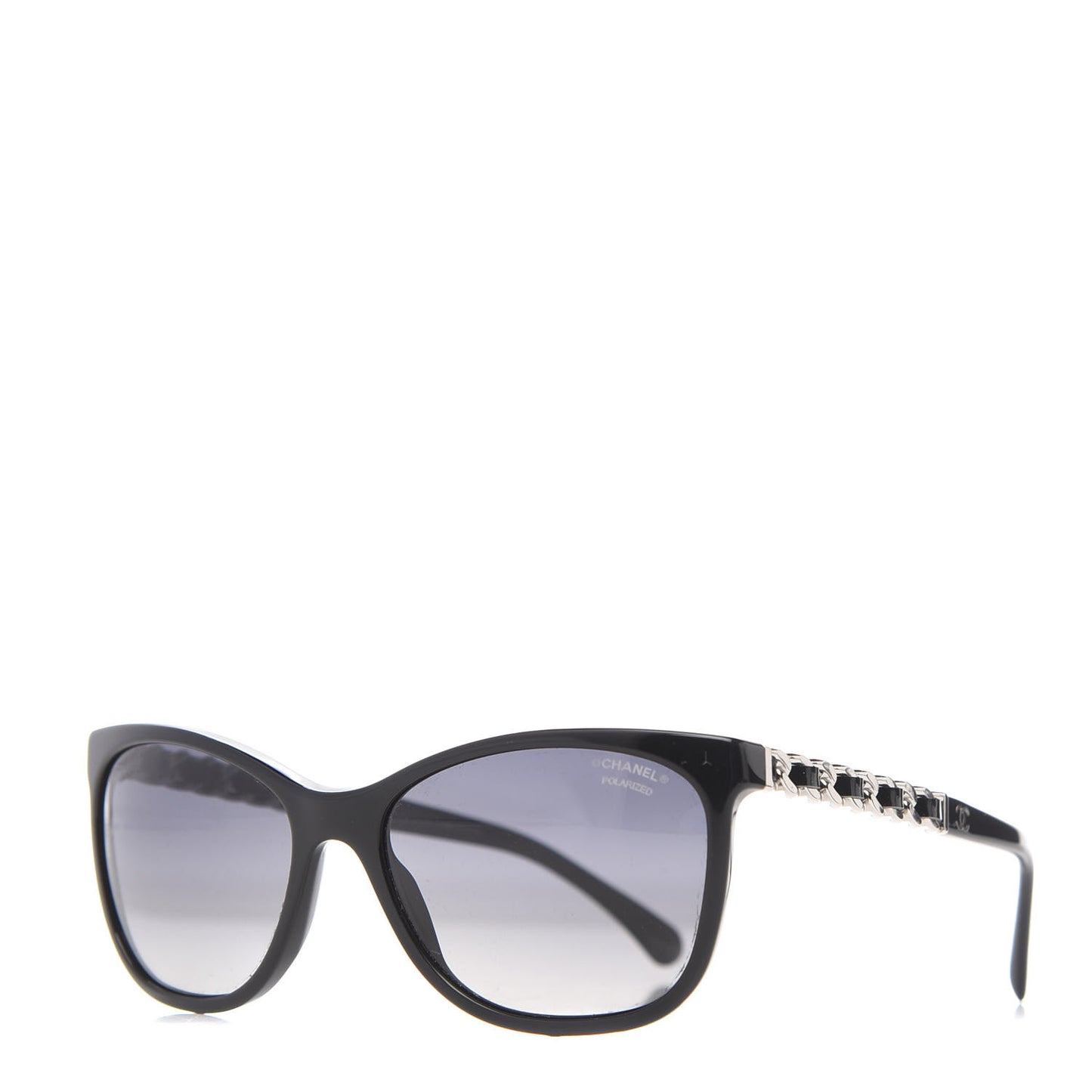 Cat Eye Chain Polarized Sunglasses 5260-Q Black