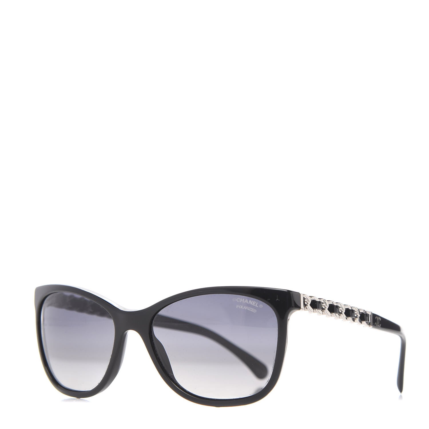 Chanel Cat Eye Chain Polarized Sunglasses 5260-Q Black 1 of 7