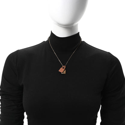 Hermes Swift Small O'Kelly Pendant Necklace Gold 2 of 7