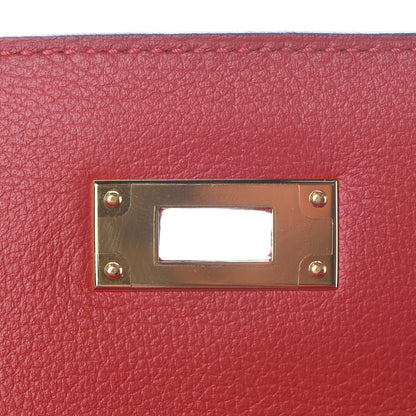 Hermes Evercolor Kelly Retourne 28 Rouge Casaque 29 of 39