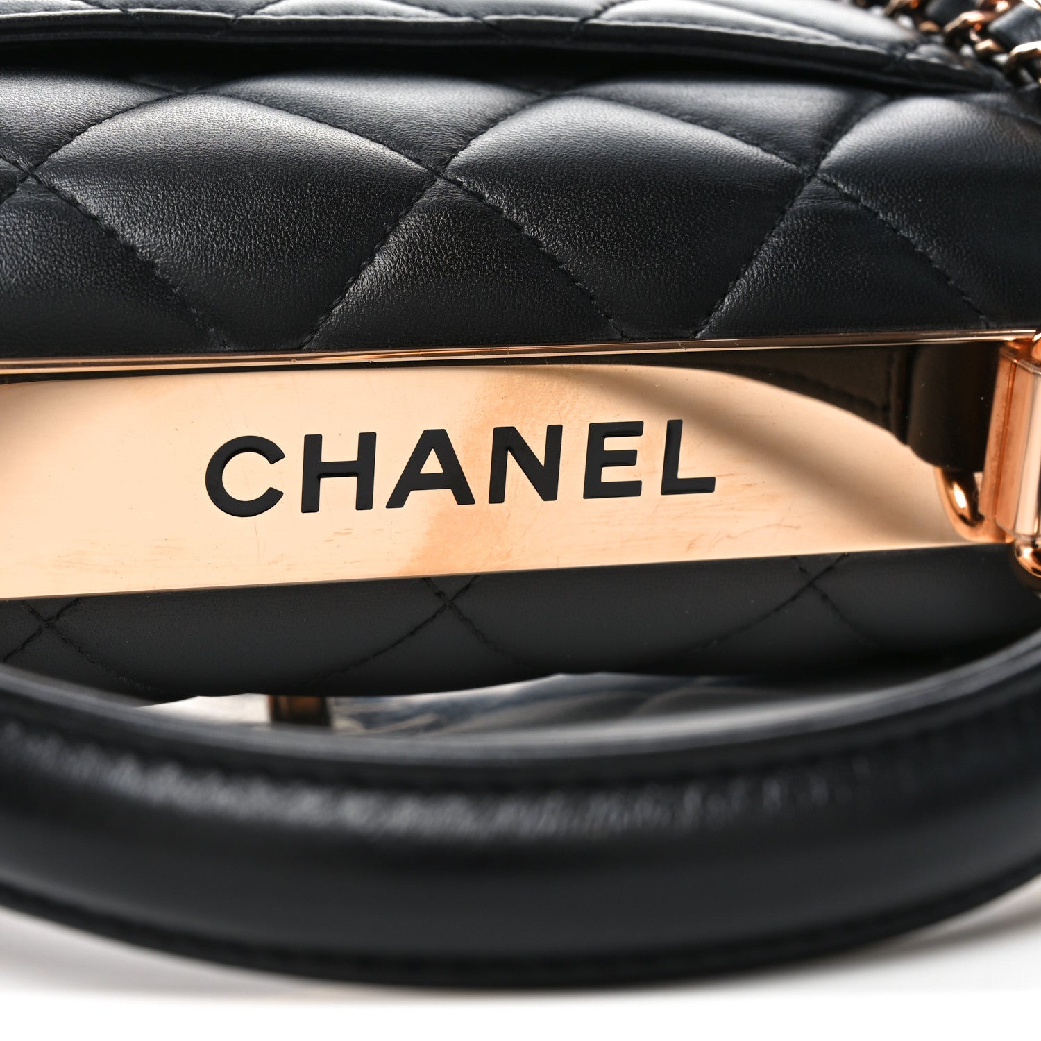 Chanel Lambskin Quilted Small Trendy CC Dual Handle Flap Bag Black 6 of 11