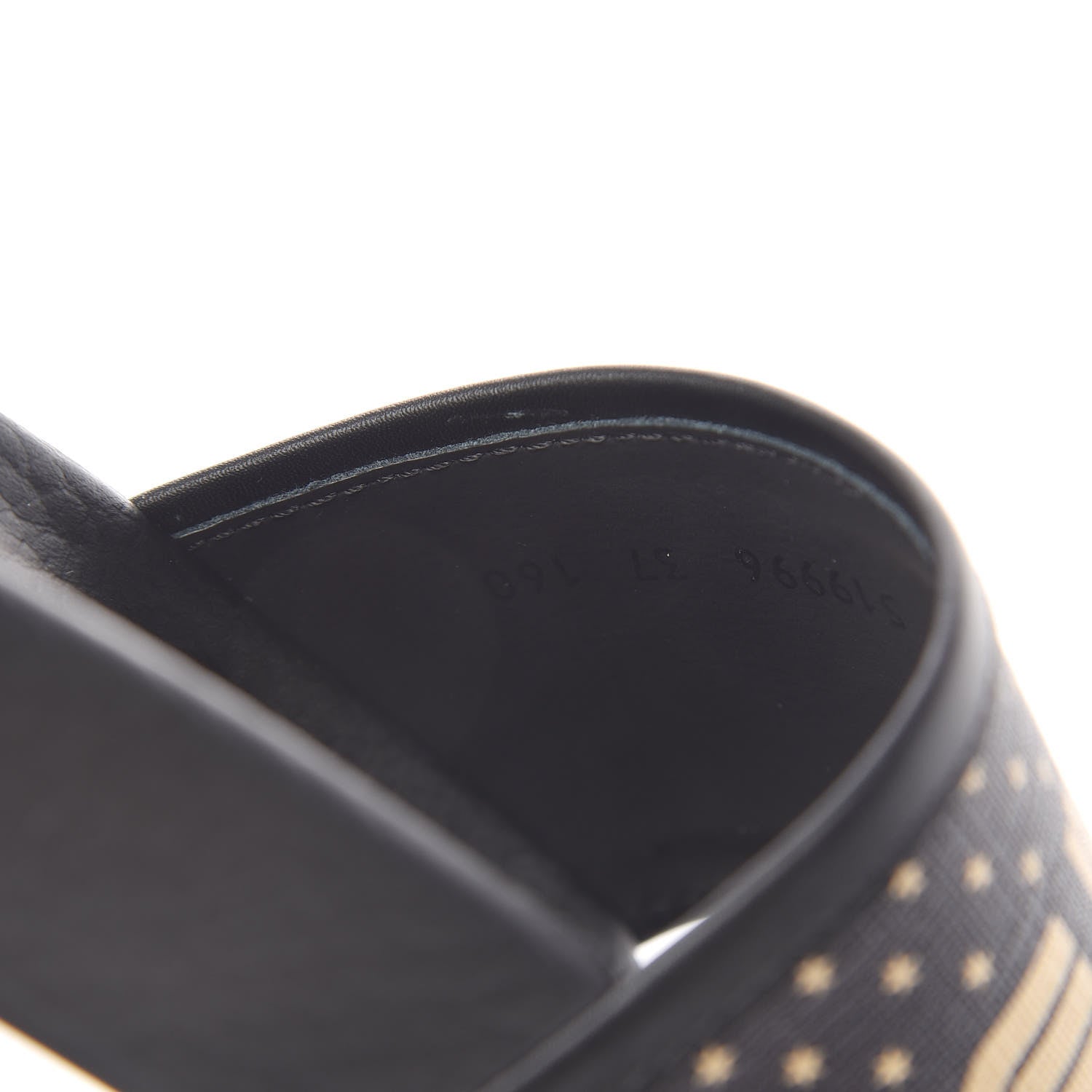 Gucci X SEGA Supreme Canvas GUCCY Stars Womens Slide Sandals 37 Black Gold 9 of 10