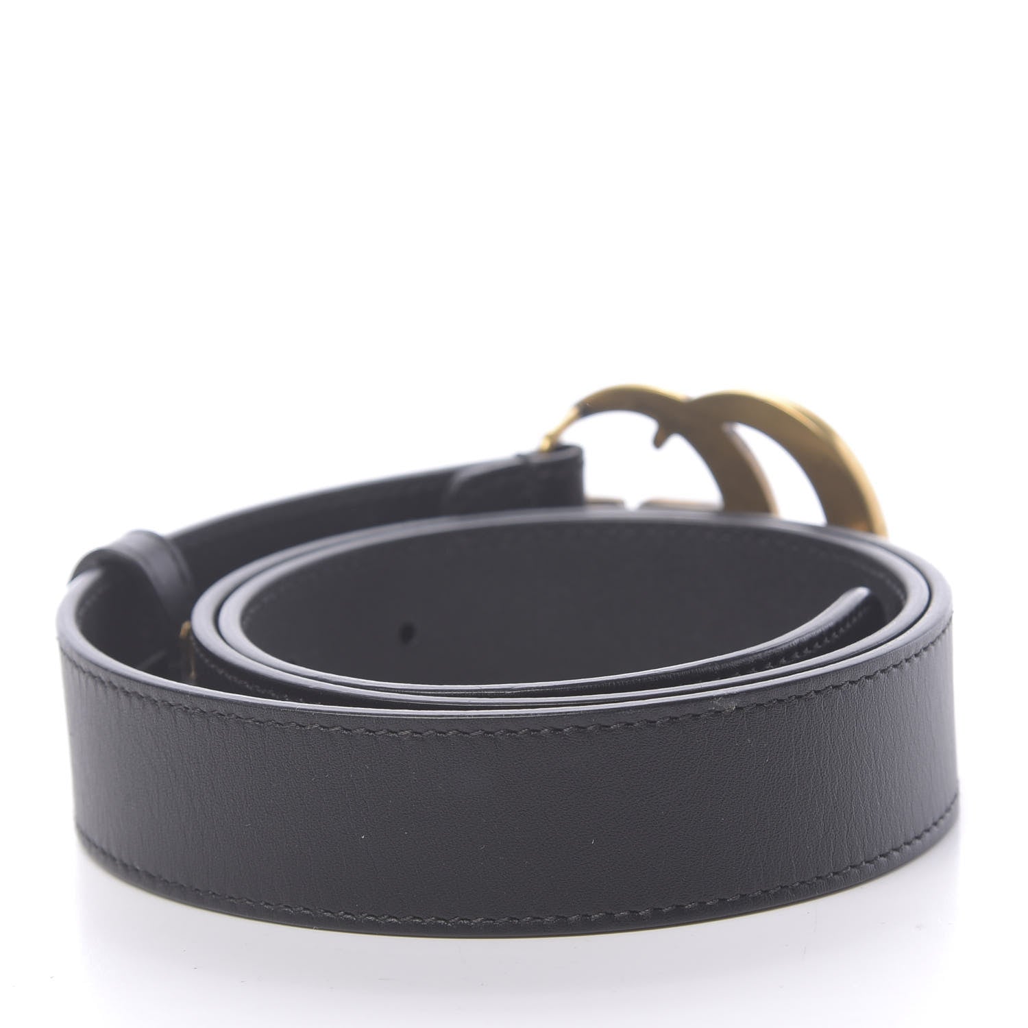 Gucci Calfskin Double G 30mm Belt 80 32 Black 2 of 5