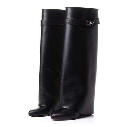 Givenchy Calfskin Shark Lock Pant Boots 37 Black 3 of 10