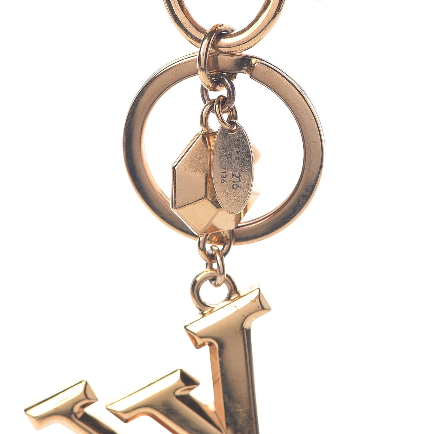 LV Facettes Bag Charm Key Holder Gold