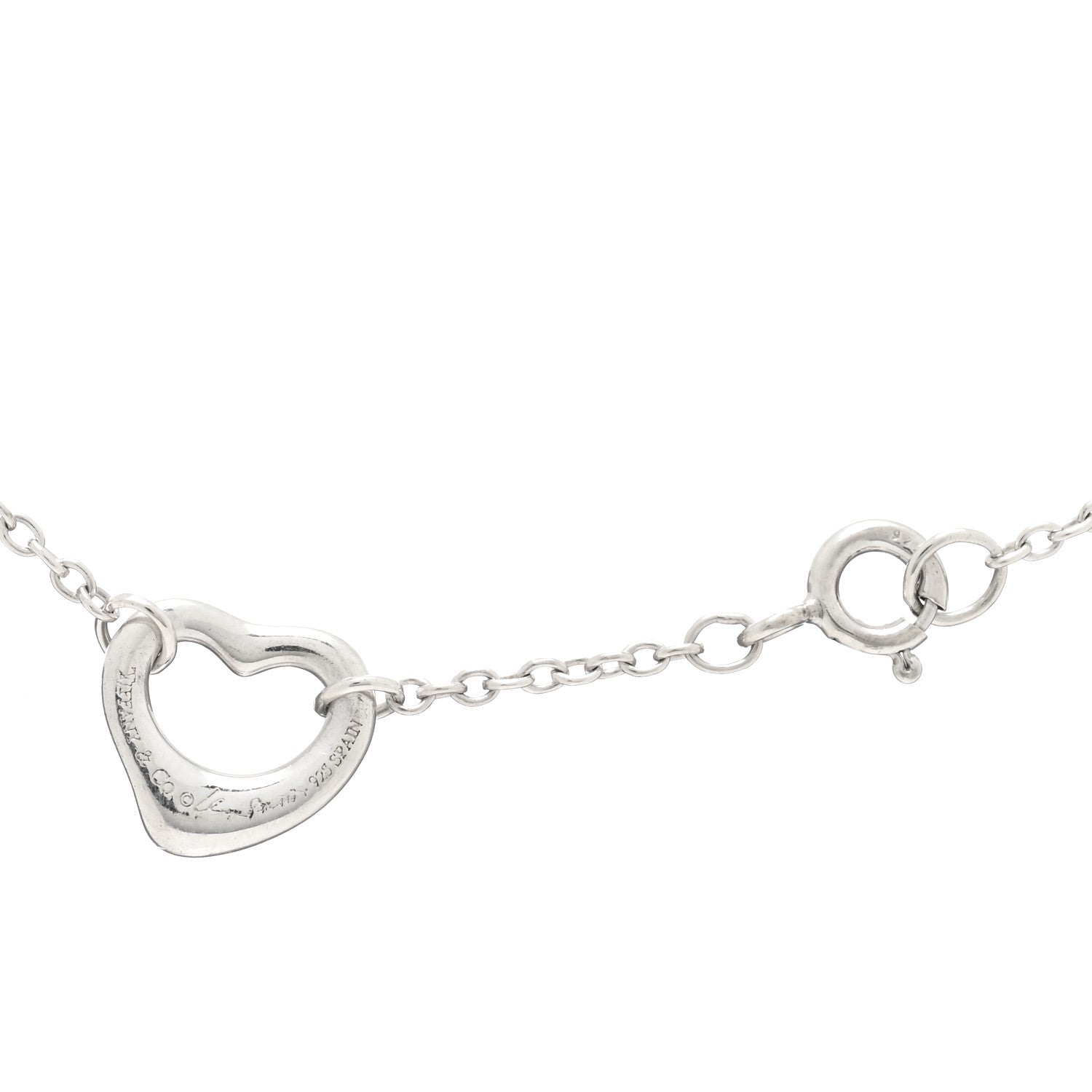 Tiffany Sterling Silver Elsa Peretti Open Heart Bracelet 3 of 3