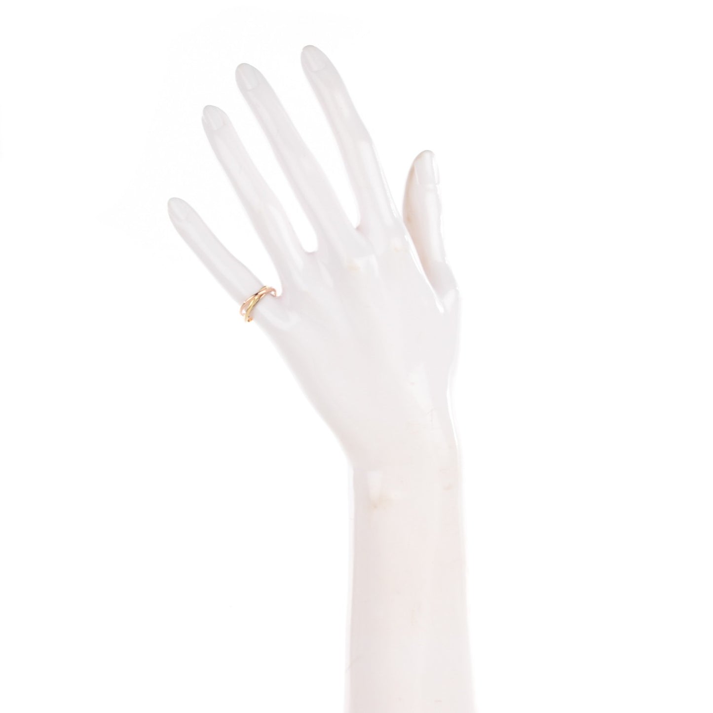 18K Pink Yellow White Gold Extra Small Trinity Ring 45 3.25