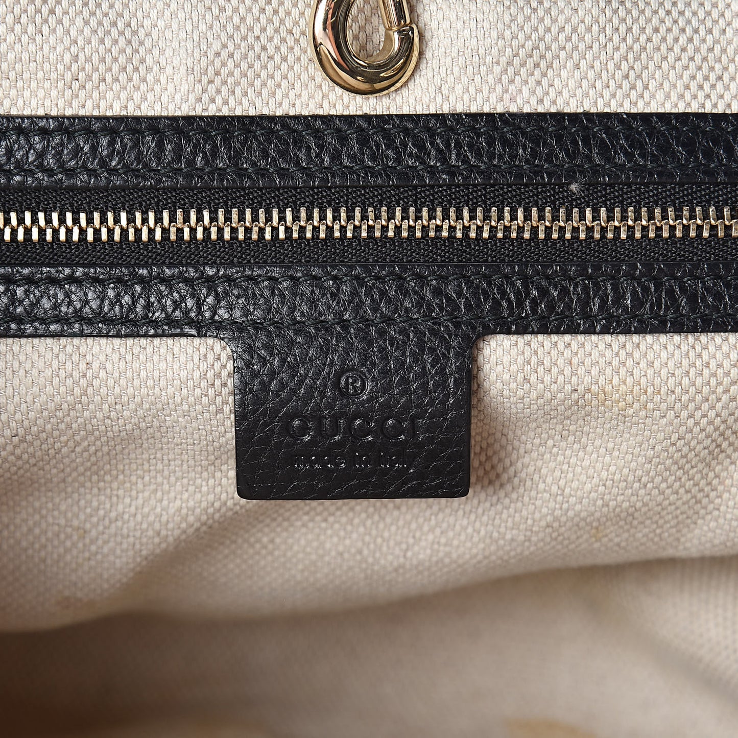 Pebbled Calfskin Large Soho Chain Shoulder Bag Black